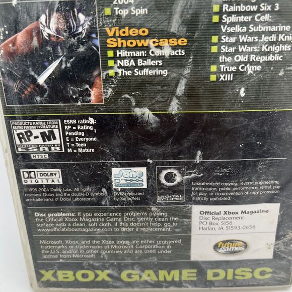 March 2004 Official Xbox Demo Disc #29 Breakdown Ninja Gaiden Tenchu Top Spin - Picture 5 of 8